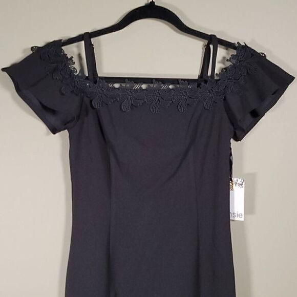 Kensie Solid Off the Shoulder Mini Dress Sz 0 - Picture 3 of 13